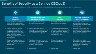 Benefits of security as a service secaas ppt summary designs
