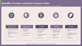 Benefits Of Smart Contracts In Block Chain