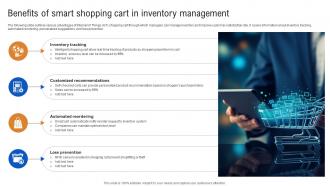 Benefits Of Smart Shopping Cart In Inventory How IoT In Inventory Management Streamlining IoT SS