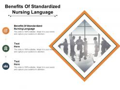 Benefits of standardized nursing language ppt powerpoint presentation professional images cpb