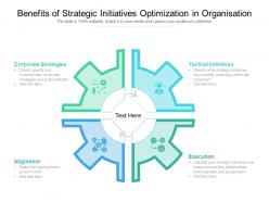 Benefits of strategic initiatives optimization in organisation