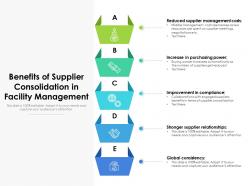 Benefits of supplier consolidation in facility management