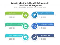 Benefits of using artificial intelligence in operations management