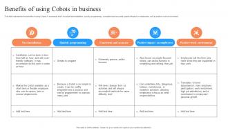 Benefits Of Using Cobots In Business Perfect Synergy Between Humans And Robots