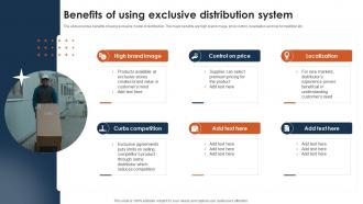 Benefits Of Using Exclusive Distribution Multichannel Distribution System To Meet Customer Demand