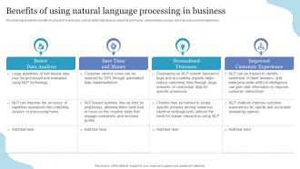 Benefits Of Using Natural Language Processing In Business NLP Ppt Powerpoint Presentation Tips