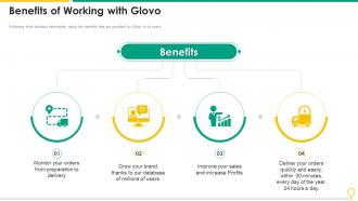 Benefits Of Working With Glovo Investor Funding Elevator Pitch Deck