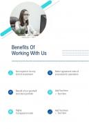 Benefits Of Working With Us New Business Proposal One Pager Sample Example Document
