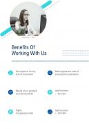 Benefits Of Working With Us New Business Proposal One Pager Sample Example Document