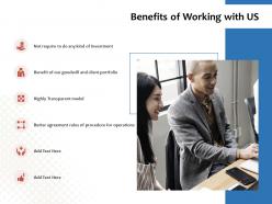 Benefits of working with us portfolio ppt powerpoint presentation file