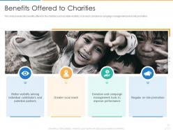Benefits offered to charities donors fundraising pitch ppt microsoft