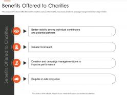 Benefits Offered To Charities Nonprofits Pitching Donors Ppt Rules