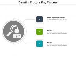 Benefits procure pay process ppt powerpoint presentation icon example cpb