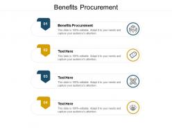 Benefits procurement ppt powerpoint presentation inspiration maker cpb