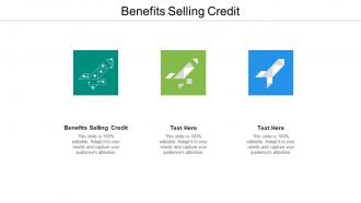Benefits selling credit ppt powerpoint presentation layouts demonstration cpb