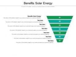 Benefits solar energy ppt powerpoint presentation show shapes cpb