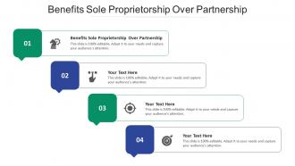 Benefits sole proprietorship over partnership ppt powerpoint presentation pictures example cpb
