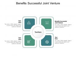 Benefits successful joint venture ppt powerpoint presentation gallery smartart cpb