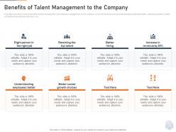 Benefits talent management ppt show design ideas