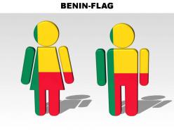 Benin country powerpoint flags