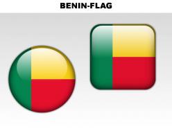 Benin country powerpoint flags