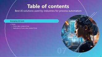 Best AI Solutions Used By Industries For Process Automation Powerpoint Presentation Slides AI CD V Interactive Template