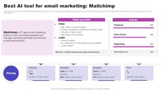 Best AI Tool For Email Marketing Mailchimp AI Marketing Strategies AI SS V