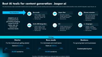 Best AI Tools For Content Generation Jasper Ai Ai Powered Marketing How To Achieve Better AI SS
