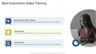 Best Automotive Sales Training In Powerpoint And Google Slides Cpb
