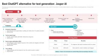 Best ChatGPT Alternative For Text Generation Jasper AI Open AIs ChatGPT Vs Google Bard ChatGPT SS V