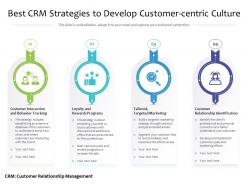 Best crm strategies to develop customer centric culture