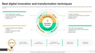 Best Digital Innovation And Transformation Techniques