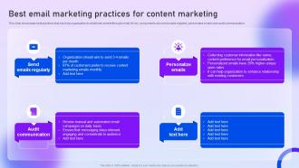 Best Email Marketing Practices For Content Marketing Content Distribution Marketing Plan
