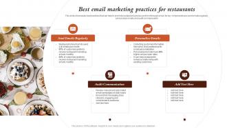 Best Email Marketing Practices For Restaurants Marketing Activities For Fast Food