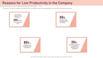 Best employee award reasons for low productivity in the company