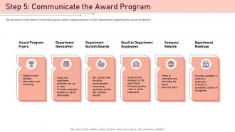 Best employee award step 5 communicate program