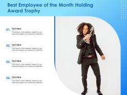 Best employee of the month holding award trophy infographic template