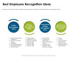 Best employee recognition ideas promotion ppt powerpoint presentation templates