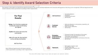 Best employee step 4 identify award selection criteria