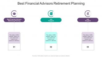 Best Financial Advisors Retirement Planning In Powerpoint And Google Slides Cpb