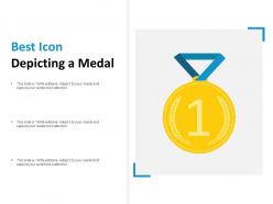 Best icon depicting a medal