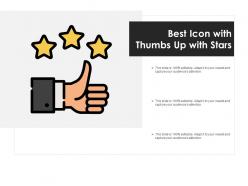Best icon with thumbs up with stars