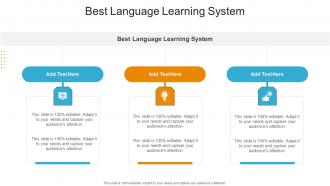 Best Language Learning System In Powerpoint And Google Slides Cpb