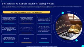 Best Maintain Security Of Comprehensive Guide To Blockchain Wallets And Applications BCT SS