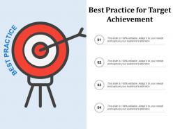 Best practice for target achievement