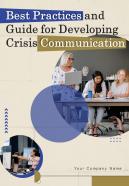 Best Practices and Guide for Developing Crisis Communication Report Sample Example Document