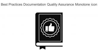 Best Practices Documentation Quality Assurance Monotone Icon In Powerpoint Pptx Png And Editable Eps Format