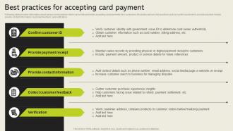 Best Practices For Accepting Card Payment Cashless Payment Adoption To Increase