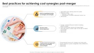 Best Practices For Achieving Cost Synergies Post Merger