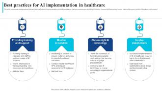 Best Practices For Ai Implementation In Healthcare How Ai Is Transforming Healthcare Industry AI SS